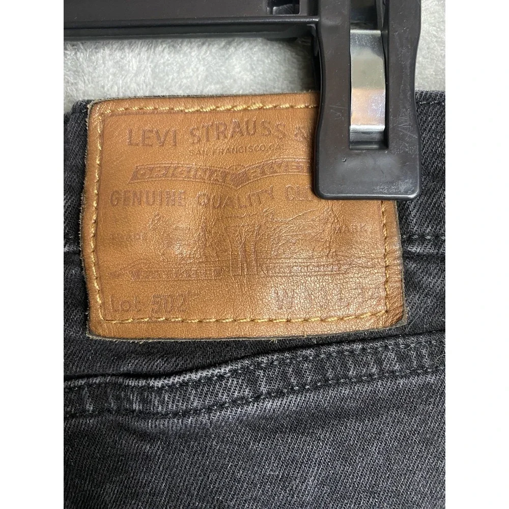 Levi's 502 Premium Men's Jeans 33x34 Black Denim Straight Fit